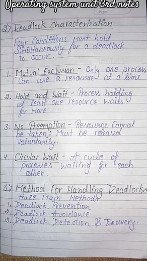 operating system unit 3rd bca 4th sem notes| bca 4th sem || bca 2nd year || bca|| operating system