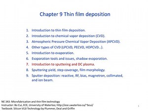 Chapter 9 Thin film deposition - SlideServe