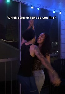 These lights really set the mood🕺😂 #fyp #trending #jayyandali #goveeoutdoorstringlights