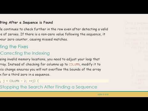 Why Does My Code Work on Some Rows of the Array and Not Others? Here's the Fix!