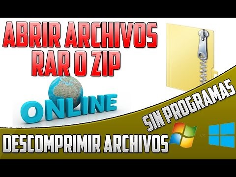 Como Descomprimir Archivos RAR o ZIP sin programas | online