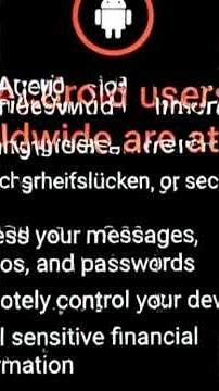 ⚠️ Android Sicherheitslücken – Google Warning! Protect Your Phone!