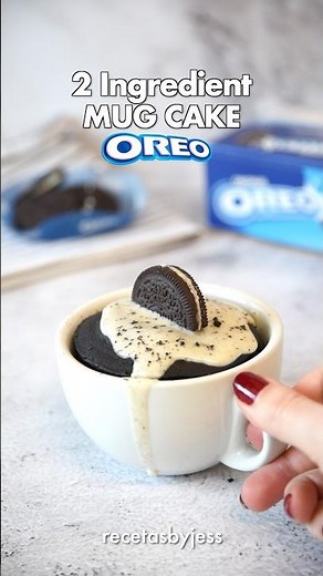 2-Ingredient OREO Mug Cake 💙 #oreo #oreocake #recipe #mugcake