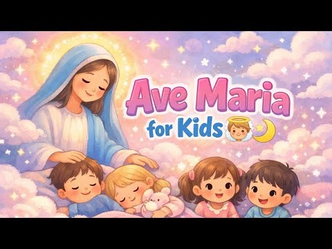 🌸 Ave Maria for Kids 👼 | Gentle Bedtime Prayer Song 🌙