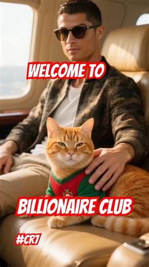 Billionaire CR7 and tabby Ride in style #cristianoronaldo #herotails #cr7