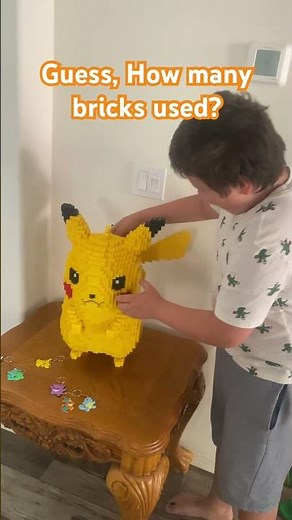 Real size Pikachu build from lego. #lego #legopokemon #pokemon #pikachu
