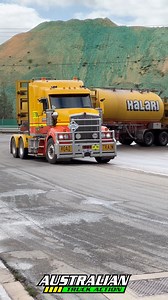 Qube Holdings Kalari Kenworth T610 SAR dry bulk tanker triple road train turning onto Wills Street with a full load. #truck #kenworth #roadtrain | Australian Truck Action