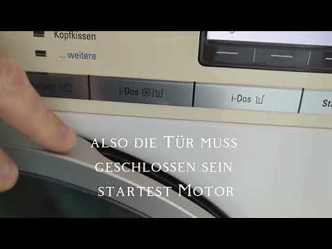 Prüfprogramm-Start und Fehlercode-Auslesen bei Siemens iQ700/iQ800 Waschmaschinen