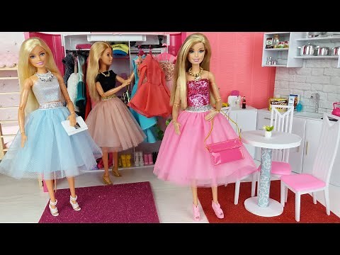 Barbie Doll Morning Bedroom Bunkbed Routine. Life in a Dreamhouse. DIY Mini Doll House