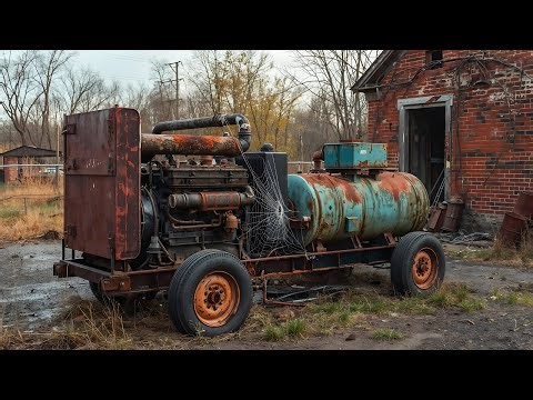 Genius Boy Transforms Rusty 70HP Engine Into 50kW Generator Head // World-Class Skills