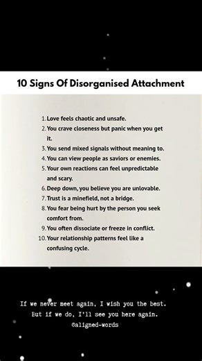 10 signs of diorganized attachment #shorts #attachmentstyles #psychology #humanbehaviour #habits