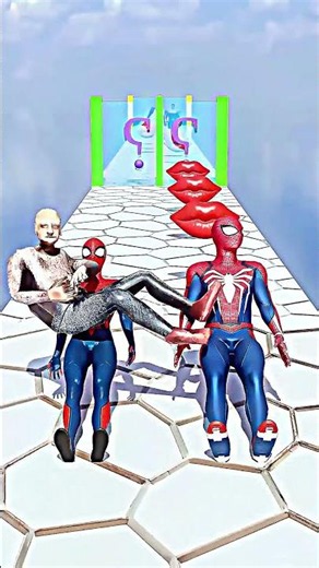 Spider-Man & Miles Morales Love Run with Spider-Gwen 💖 #SpiderMan #SpiderGwen #LoveRun