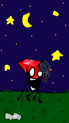 Corrupted ruby in fnf pibby bfdi #animation #flipaclip #bfdi