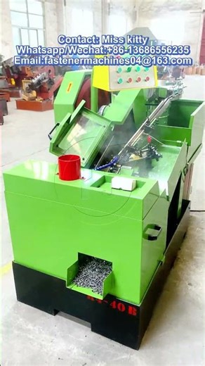 Heading machine and threading machine making screw