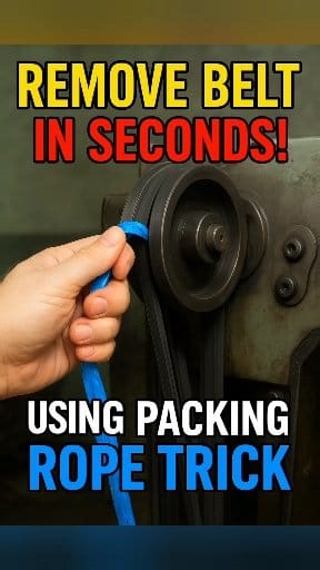 9.6K views · 40 reactions | "Easy Way to Remove Machine Belt | Simple Trick" #beltremoval #diytricks #machinetips #workshophacks #easyrepair #mechanical | Tips&Hacks | Facebook