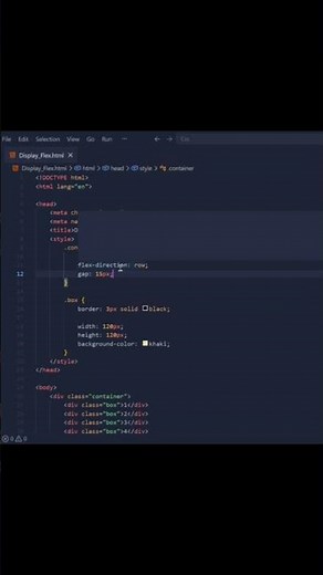 CSS Display Flex #coding #ytshorts