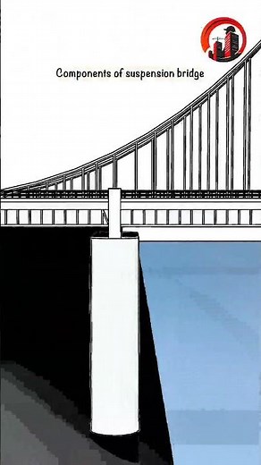 Components of a Suspension Bridge #shorts #shortsfeed