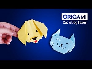 Simple Origami Cat & Dog Faces | Cute Pets