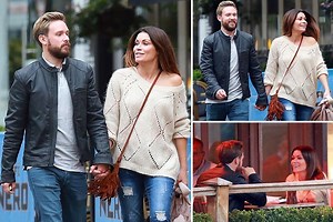 Coronation Street's Alison King looks loved up as she holds hands with mystery man on lunch date in Manchester