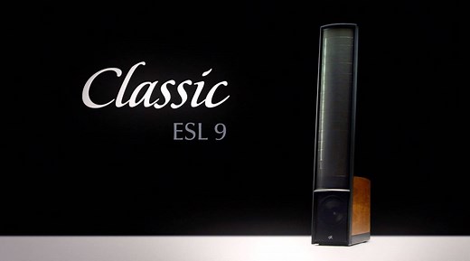 Classic ESL 9 is your ticket to a life-changing experience with a masterpiece of audio performance. This completely passive design features a 9.2-inch (CLS™) XStat™ electrostatic transducer, dual 8-inch aluminum-Cone woofers, custom 5-way bi-wire tool-less binding posts, and an elegant real-wood veneered cabinet. | MartinLogan