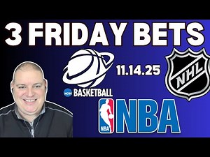 Craig's Friday 3 Free Picks & Betting Predictions - 11/14/25 l NBA, NHL & NCAAB Betting Picks