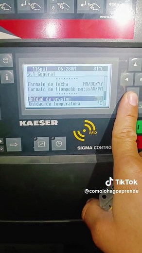 Acceso y Configuración del Kaeser Sigma Control 2