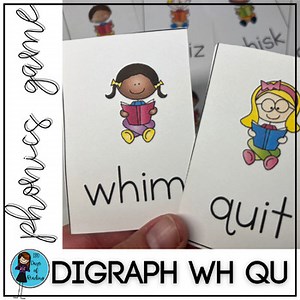DIGRAPH QU WH Decodable Science of Reading Fluency Accuracy Center Activity