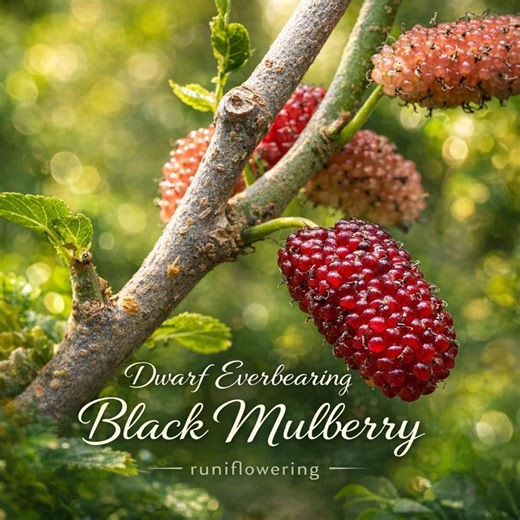 Dwarf Black Mulberry Live Plant Morus Nigra Everbearing Fruit Tree Sweet Berry Plant - Etsy