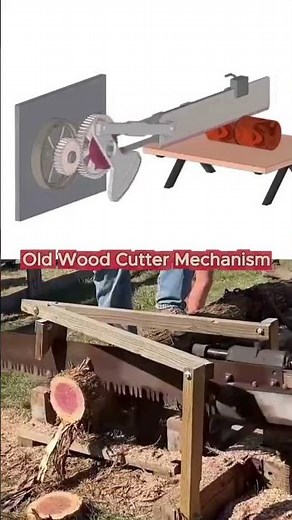 😱🙄How This Old Wood Cutting Machine Works | Brilliant Vintage Engineering 🤔 #shorts