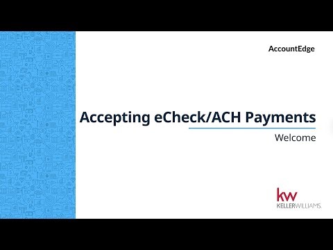 Accepting eCheck/ACH Payments in AccountEdge