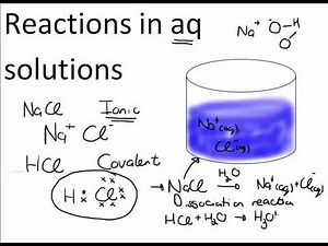 Reactions in aqueous solutions, foundation knowledge