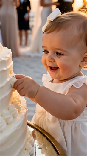 Who Ate the Cake First? This 2-Year-Old! 🎂 #emotionalstory #weddingday