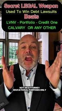 Debt Lawsuit Secret Weapon #debtcollector #credit #midlandcredit #collectionagency #debtlawsuit