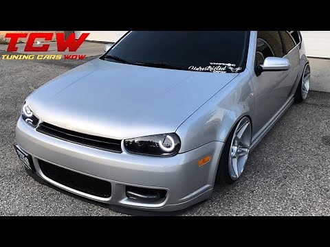 Bagged VW Golf MK4 GTI 337 on 3sdm 0.08 Rims Tuning Project