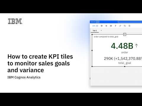 Create KPI Tiles in IBM Cognos Analytics | Dashboard Metrics & Business Insights