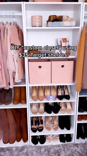Dressing room on a budget. Another reason to love Target lol. #diycustomcloset #dressingroom #renterfriendlymakeover #diy #closetsystem