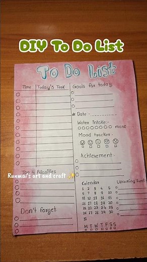 🌸 DIY To Do List Organizer | Cute & Aesthetic Daily Planner 📝✨ | Easy Paper Craft Idea #shorts
