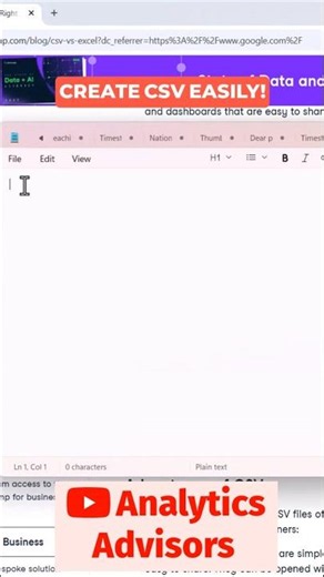 Creating a CSV File in Notepad: A Quick Guide #shorts