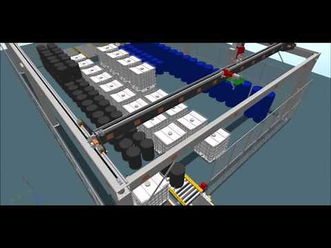 ASRS Tote and Barrel Stacking Gantry by Sage Automation