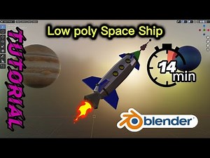 Few minutes Blender - Low Poly Space Rocket (14 min) 🎁gift