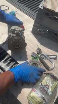 #0000 steel wool clean the surface on AC compressor clutch Ford edge $15 Amazon power probe