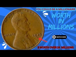 US 1945 wheat pennies that are rare and sold for $4,800,