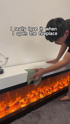 Actual Test of Fireplace TV Cabinet | Best Atmosphere Simulation