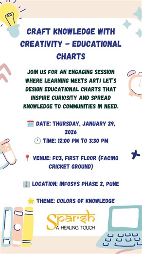 Infy SPARSH | Endless learning. Brighter futures. 📊✨ Infosys volunteers came together to create educational charts—turning lessons into visuals,... | Instagram