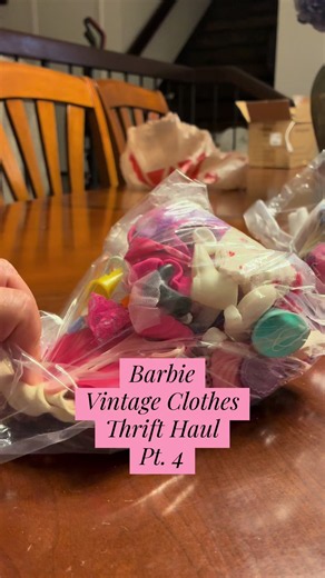 Do you recognize any of these accessories?! This Barbie thrift find has been my favorite. #thrifting #thrifthaul #thriftedhomedecor #vintagebarbie #barbieclothes