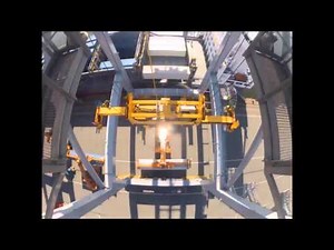 BRAND NEW Gantry Crane Loading small Container ship!!! Port of Antwerp GoPro