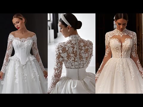 ROMANTIC LACE WEDDING DRESSES WITH SLEEVES