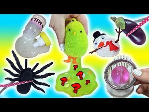 What's Inside Squishy Spider Toy! Homemade Gudetama Stress Ball!