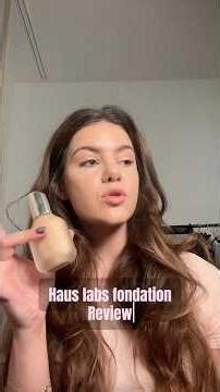 Testing Haus Labs foundation for the first time #makeup