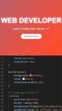 Create a Cool Web Animation using HTML CSS